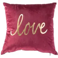 Cosy@home Coussin ''Love'' 39 x 39 x 15 cm bordeaux