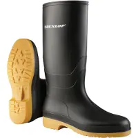 Dunlop Wellingtons Bottes De Pluie En Caoutchouc Imperméable Femmes Taille 40 Couleur Noir
