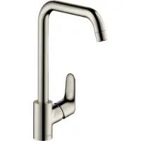 Hansgrohe Robinet de cuisine Focus M41, monocommande, 260 mm, 1 jet, finition en acier inoxydable