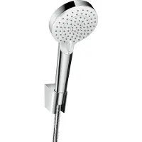Hansgrohe Crometta vario Ensemble porte-douche ecosmart avec flexible 125cm blanc chrome 26693400