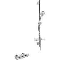 Hansa micra renovatieset glijstangset met douchekraan thermostatisch m. basicjet glijstangset 92cm chroom