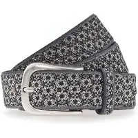 B.belt Ceinture gris chiné / noir