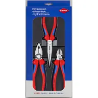 Knipex Assembly Universal Pliers Set 3 Pieces Rouge
