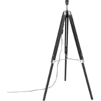 QAZQA Lampadaire rustique noir sans abat-jour - Tripod