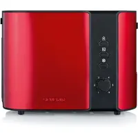 Severin AT 2217 Toaster 2 Scheibe(n) Schwarz - Rot 800 W (AT2217)