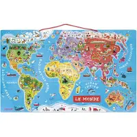 Janod Puzzle Magnetic World Map English Version