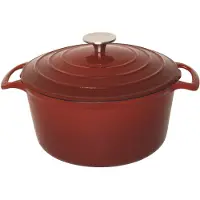 Vogue Plat à rôtir rond rouge 4 litres | Ø23,5cm