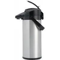 Animo Bidon à pompe en acier inoxydable | 2,1 litres (bouteille intérieure en verre)