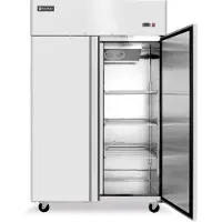 Hendi Congélateur Arktic Profi Line à 2 portes, 6 étagères, 1240 litres en acier inoxydable