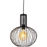 QAZQA Suspension design noire - Wire Bake