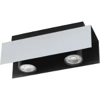 Eglo Lampe de plafond Viserba 2-blanc clair et noir