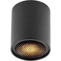 QAZQA Spot design noir - Tubo Honey