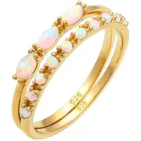 Elli Bague bleu ciel / or / rose