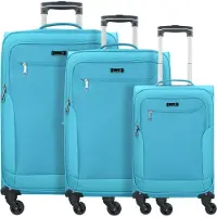 D&N Ensemble de bagages turquoise / vert clair