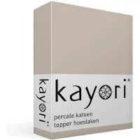 Kayori Drap-Housse Surmatelas Kayori Shizu Sable (Percale)-100 x 200 cm