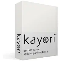 Kayori Drap-Housse Surmatelas Split Kayori Shizu Offwhite (Percale)-180 x 210/220 cm