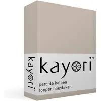 Kayori Drap-Housse Surmatelas Kayori Shizu Sable (Percale)-90 x 210/220 cm