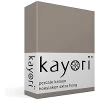 Kayori Drap-Housse Kayori Shizu Taupe (Percale)-140 x 200 cm