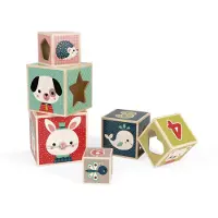 Janod PYRAMIDE 6 CUBES - BABY FOREST