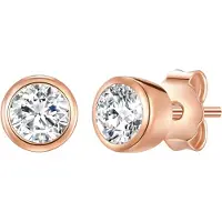 Rafaela Donata Boucles d'oreilles or rose / transparent