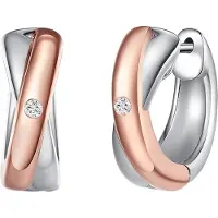 Rafaela Donata Boucles d'oreilles or rose / argent / transparent