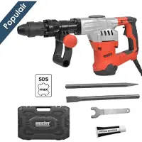HECHT 1090 Marteau piqueur marteau de démolition puissante rotatif avec mallette et porte outil SDS MAX