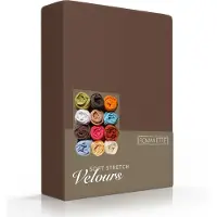 Romanette Drap-housse Romanette Taupe (Velours)-Lits-Jumeaux (160/180 x 200/210/220 cm)