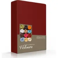 Romanette Drap-housse Romanette Rouge Bordeaux (Velours)-Lits Doubles (140/150 x 200/210/220 cm)