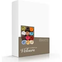 Romanette Drap-housse Romanette Blanc (Velours)-Lits Simples (80/90 x 200/210/220 cm)
