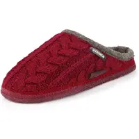 Giesswein Pantoufle 'Neudau' taupe / rouge / noir / blanc