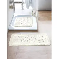 Kleine wolke Tapis de bain antidérapant Arosa 36x92 cm Blanc