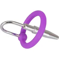 Penisplug You2Toys - Plug pénien - anneau de gland en silicone avec dilatateur conique (lila-argent)
