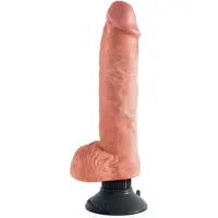 King Cock - gode vibrant ventouse 25 cm - couleur chair