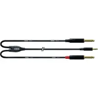 Cordial Câble Y Bretelle Minijack Stéréo/2 Jack Mono 1,5 M