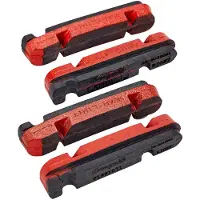 Campagnolo Hyperon-bora/dura Ace Shimano Rim Brake Pads 4 Units Rouge,Noir