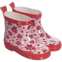 Playshoes Bottes en caoutchouc rose / rouge clair / noir
