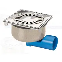HorecaTraders Drainer | acier inoxydable | Peau de sable | 150 x 150 mm