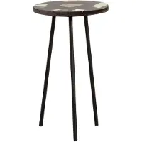 Nordal Table d'appoint en terrazzo - noir