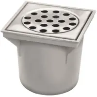 HorecaTraders Fosse de sol à godets | ABS | 45 l/min | Échappement inférieur