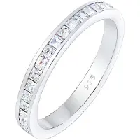 Elli PREMIUM Bague argent / blanc