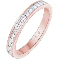Elli PREMIUM Bague or rose / blanc
