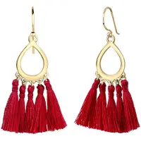 Elli Boucles d'oreilles 'Boho' or / rouge