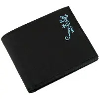 OXMOX porte-monnaie New Cryptan Pocketbörse Lizard Print Cyan Black noir