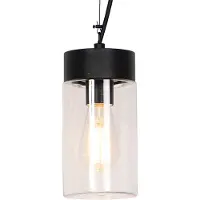 QAZQA Suspension moderne noire avec verre IP44 - Jarra
