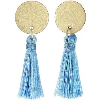 Elli Boucles d'oreilles bleu fumé / or