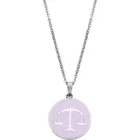 CO88 Collection Collier Pendentif Élégant en Argent et Rose pour Femme de la Collection CO88 8CN-26094