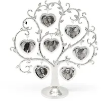Zilverstad Cadre photo Silverstad Family Tree Heart pour 7 photos, brillant