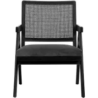 Nordal Chaise en osier - noir / gris