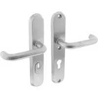 Intersteel Quincaillerie de porte dérobée Aurano protection contre la traction ovale PC 72mm acier inoxydable