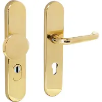 Intersteel Ferrures de porte d’entrée Vurano PC72mm protection anti-traction en laiton non laqué